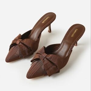 Larroude Mini Elle Pump in Brown